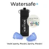 Watersafe+ špunty do uší s měřením AR KI Tech - vodní sporty, plavání, sprchování, koupání